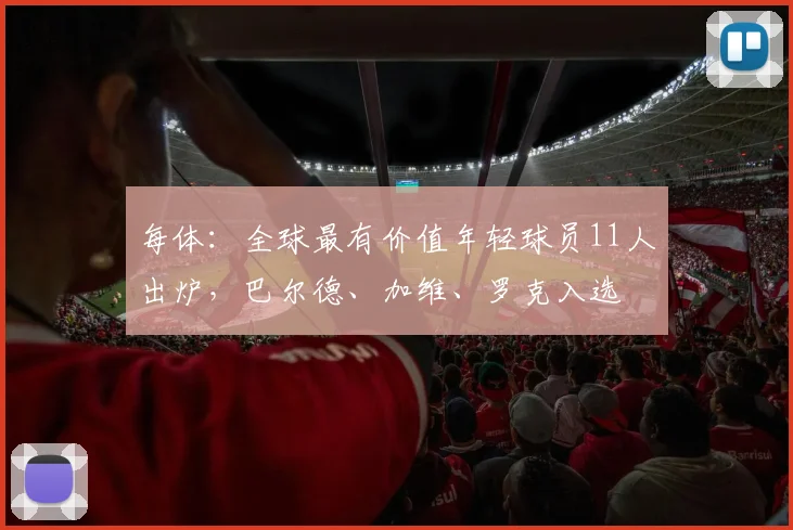 每体：全球最有价值年轻球员11人出炉，巴尔德、加维、罗克入选